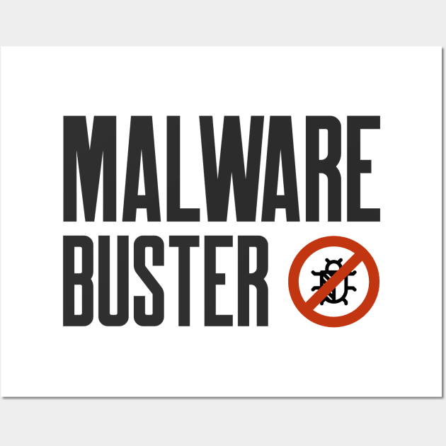 Cybersecurity Malware Buster Bug Icon Wall Art by FSEstyle